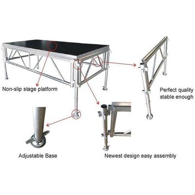Quick And Easy Setup Of Aluminum Stage Platform For Exhibitions And Shows