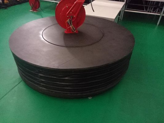 Heavy Duty Rotating and Lifting Stage System with Black Steel Construction