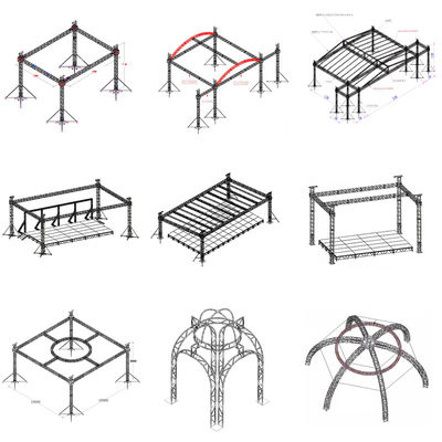 Outdoor Event Aluminum Lighting Truss Square Stage Box Truss